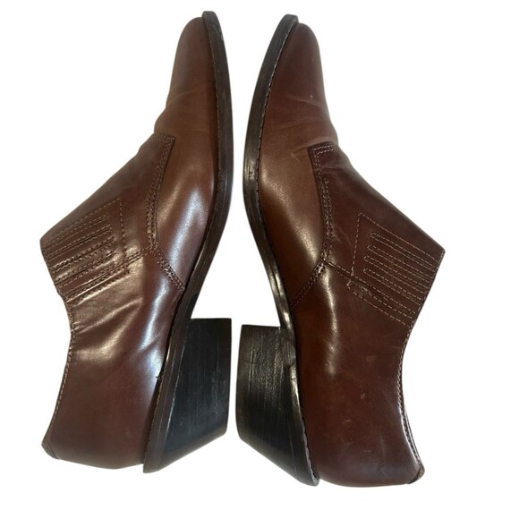 Wild Pair Vintage Brown Leather Women’s 8.5B Western Mules Booties Pointed Y2K - Picture 7 of 11